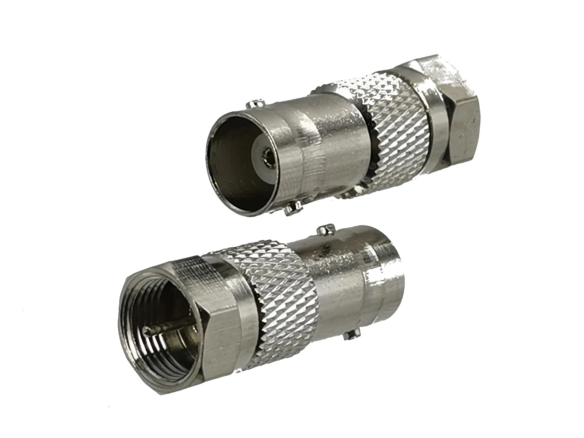 

Коннектор адаптера BNC, разъем мама-мама к разъему F TV, коаксиальный, латунный, прямой, 1 шт.