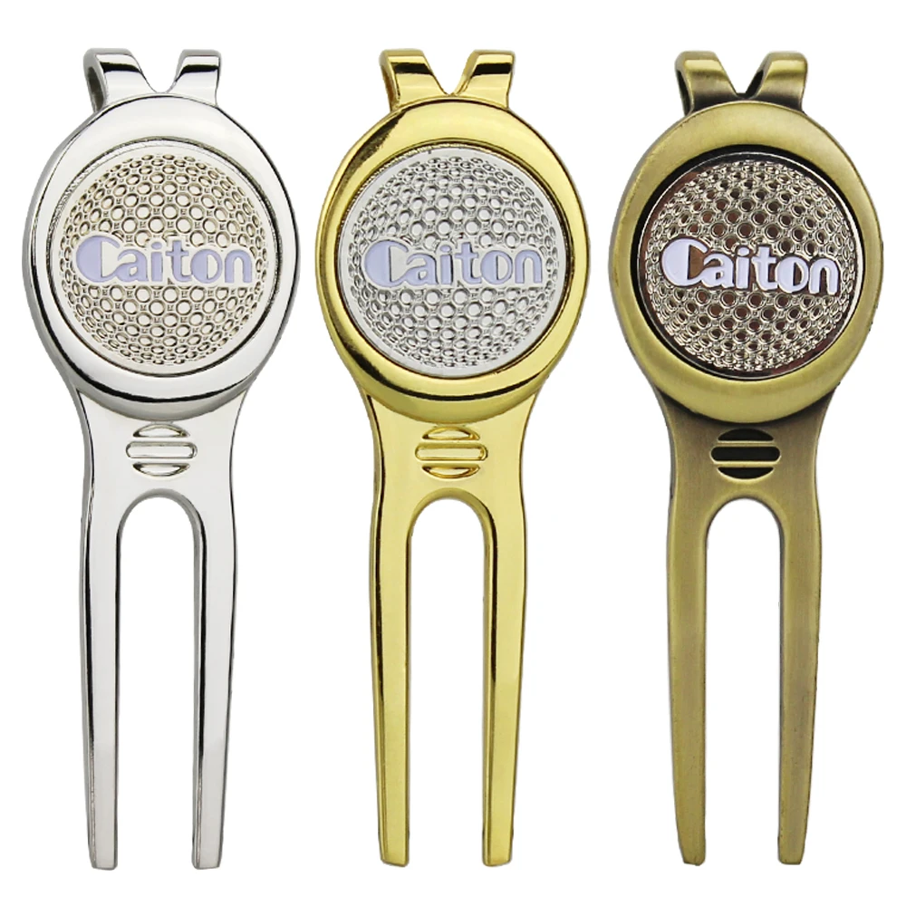 1Pcs Golf Divot Repair Tool Stainless Magnetic Detachable Green Fork Pitch Groove Cleaner Pitchfork Sport Accesories - купить по