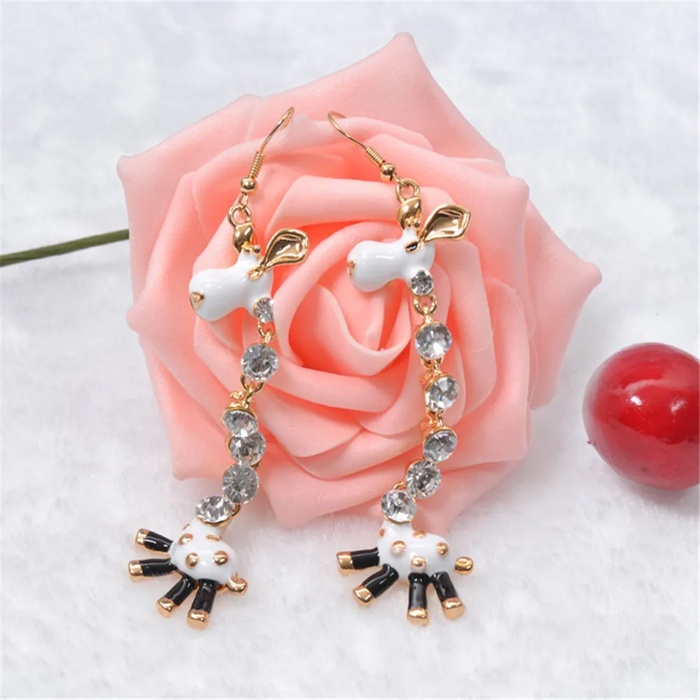 NPKDS Модные Винтажные висячие серьги в форме жирафа для женщин девушек Ретро