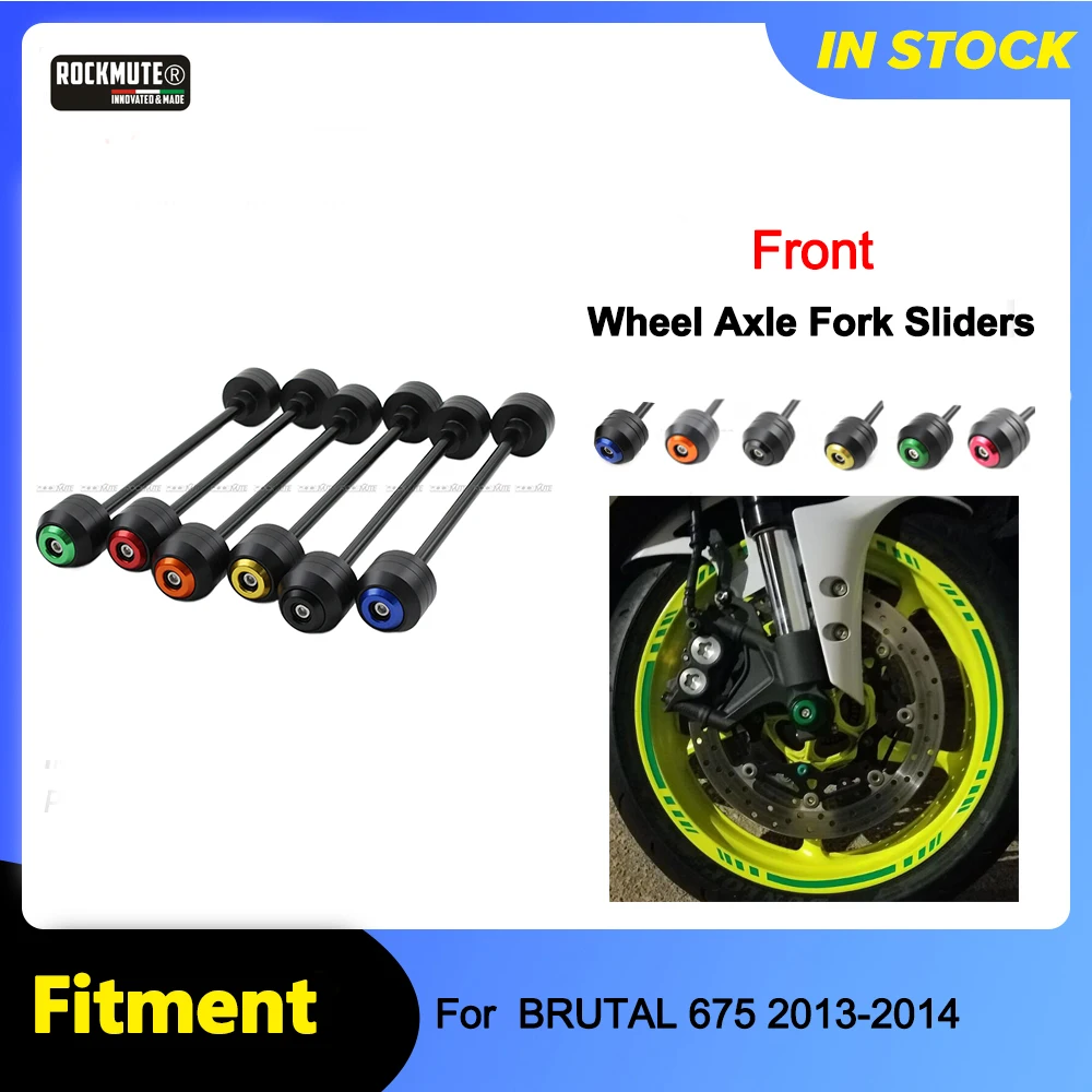 

For MV AUGUSTA BRUTAL 675 2013-2014 Motorcycle POM Circle Front Axle Fork Crash Sliders Wheel Protector