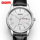 DOM модные кварцевые часы мужские роскошные брендовые водонепроницаемые мужские наручные часы с кожаным ремешком Мужские часы 2018