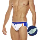 Мужские трусы для плавания с чашками пуш-ап, контрастных цветов