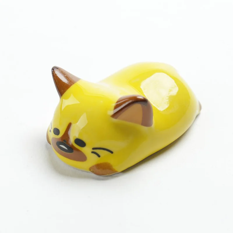 2PCS Ceramic Fat Cat Chopstick Holder Spoon Rest Decoration For DIY Home Dining Table Supplies | Дом и сад