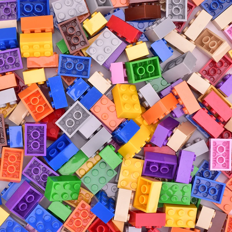 100 шт./лот разноцветные строительные блоки город своими руками MOC креативные