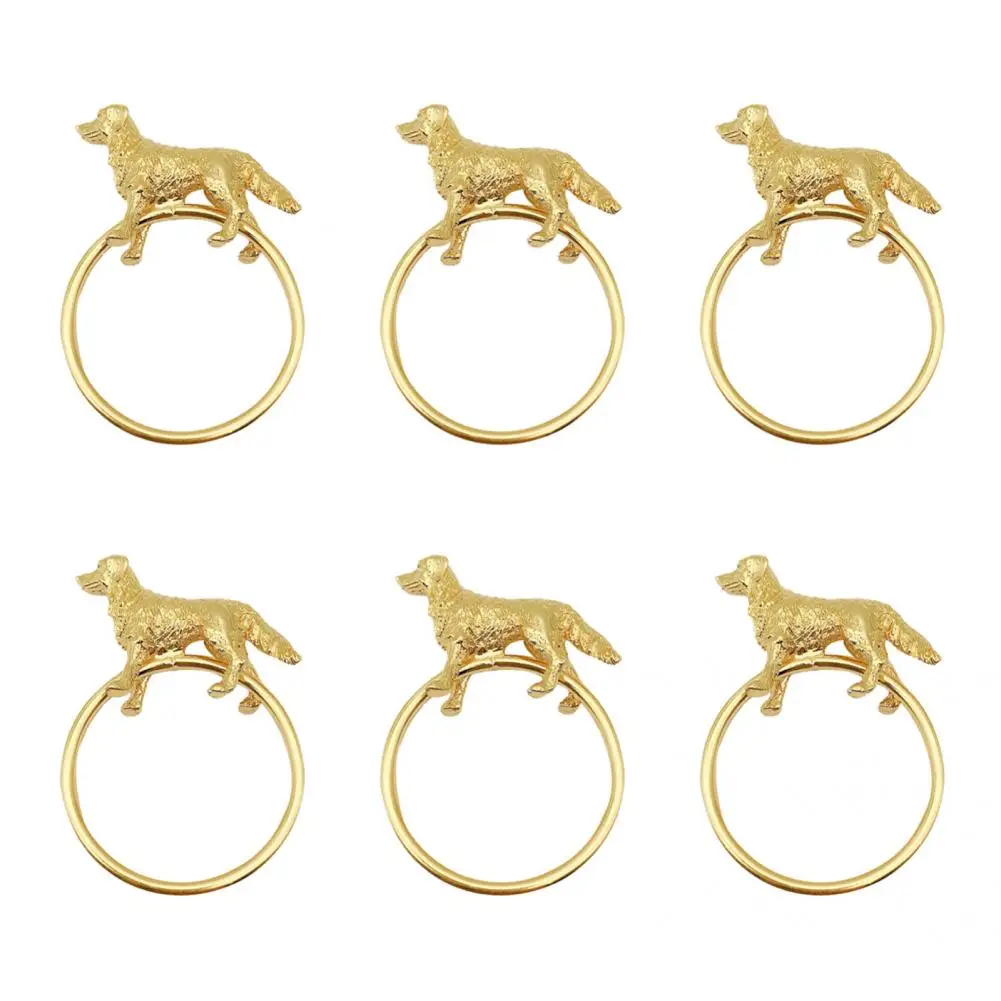 

Wide Application Alloy Cute Dog Shape Visual Effect Napkin Holder for Party
