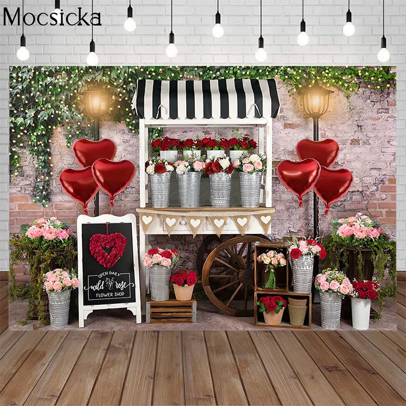 Mocsicka фон для фотосъемки на День святого Валентина роза цветы магазин любовь