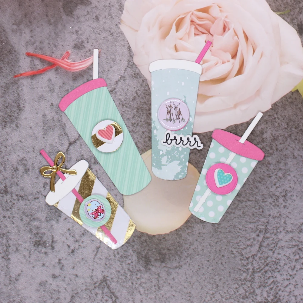 KSCRAFT милые кофейные чашки металлические штампы трафареты для сделай сам