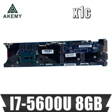 AKemy ThinkPad X1C X1 motherboard carbon For Lenovo X1C X1 carbon Laptop motherboard i7-5600/i7-5500 8G 00HT361 X1C X1 mainboard