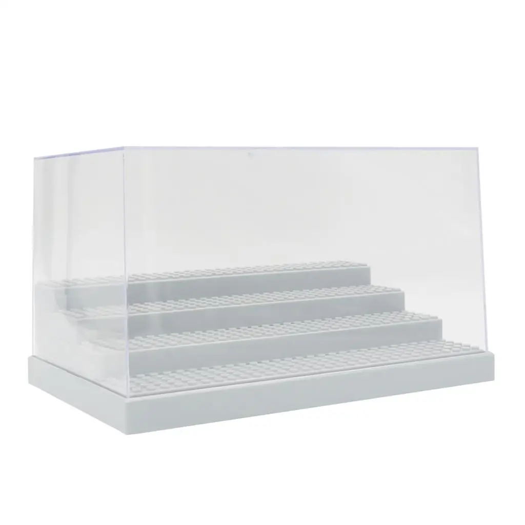 Большая прозрачная 4 шага акриловые пыле Дисплей Чехол Коробка для хранения 25x17x14