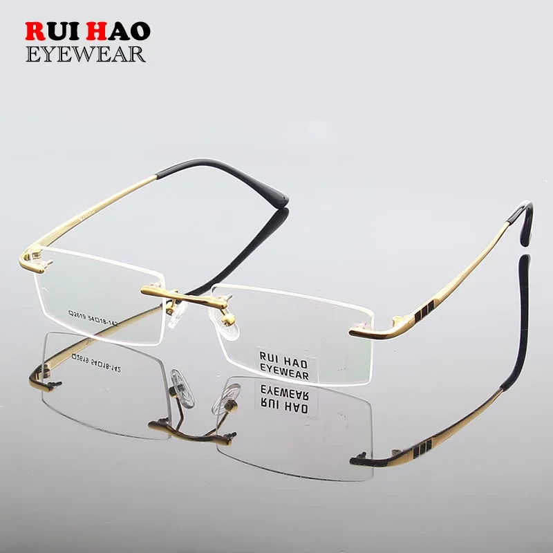 Rui Hao очки без оправы оправа для оптических очков из сплава Q2619 | Аксессуары одежды