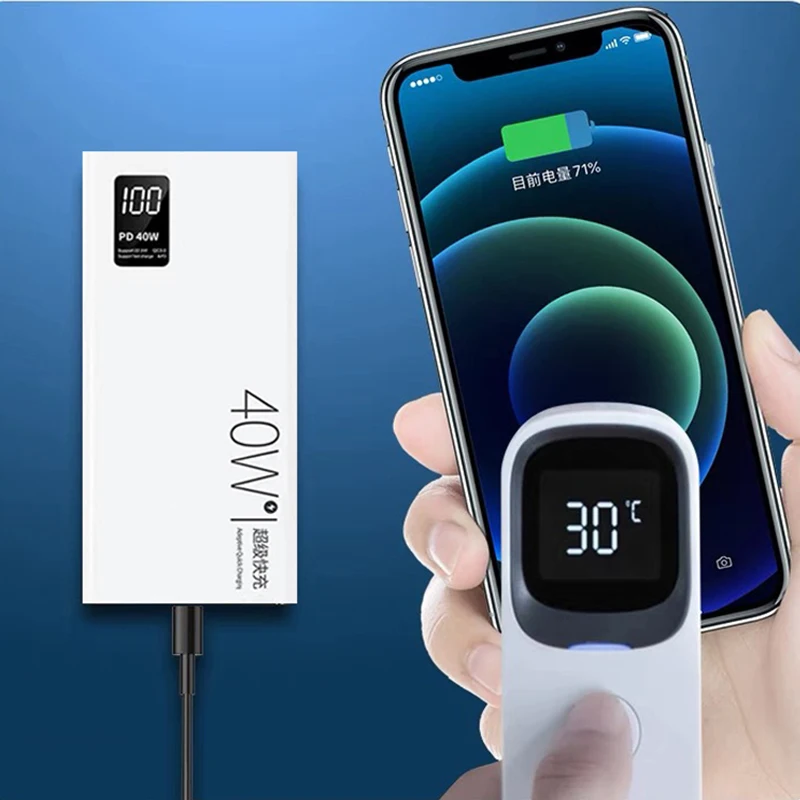 Внешний аккумулятор 20000 мАч 10000 40 Вт для Huawei P40 P30 iPhone 12 Samsung Xiaomi | Мобильные телефоны