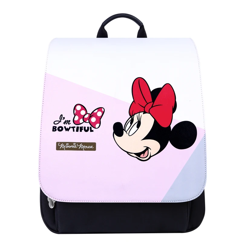 Disney PU Mummy Bag Japanese New Fashion Multifunctional Large Capacity Mother Baby Mom Out Waterproof Backpack | Мать и ребенок