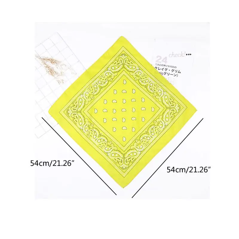 

20 Color Mixed Cotton Bandana Novelty Double Sided Print Paisley Cowboy Head Wrap Cover Party Favor Scarf Headband Handkerchiefs