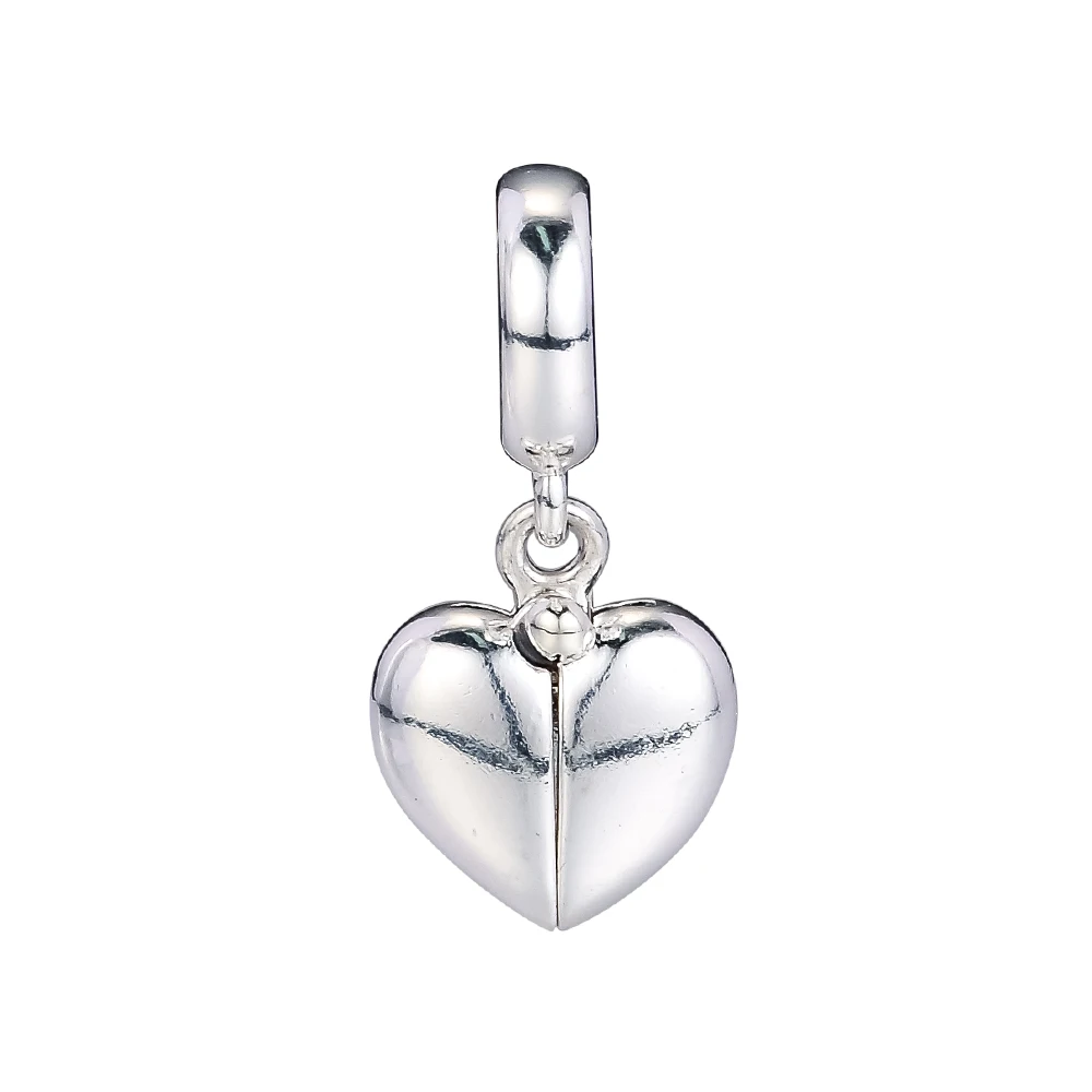 Vintage Beads Family Heart Hanging Charms silver 925 original Fits European Woman Bracelets DIY For Jewelry Making | Украшения и