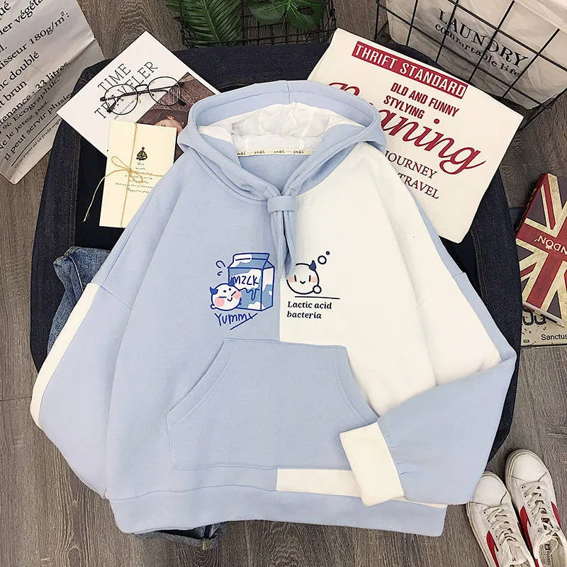 

Girl Harajuku Cute Hoodie Loose Cartoon Hoodies High Street Ladies Casual Long Sleeve Sweatshirt Female Fashion Autumn Hoodies