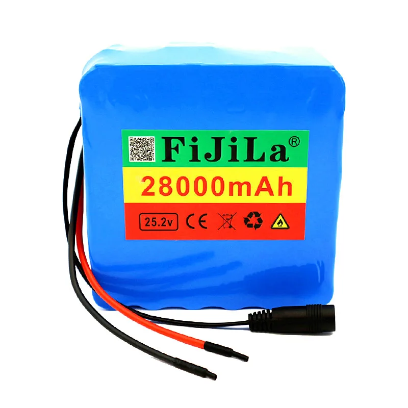 

6S6P 24V 28Ah 25.2V lithium battery pack batteries for electric motor bicycle ebike scooter wheelchair cropper with BMS+ charger