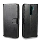Чехол-книжка для Xiaomi Redmi Note 4, 4X, 5, 6, 7, 8, 9, 9S, 10 pro, кожаный, с отделением для карт