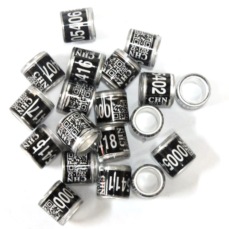 

85WC 100 Pcs Colorful Color Mixing Pigeon Bands Bird Foot Ring Species Identify Train