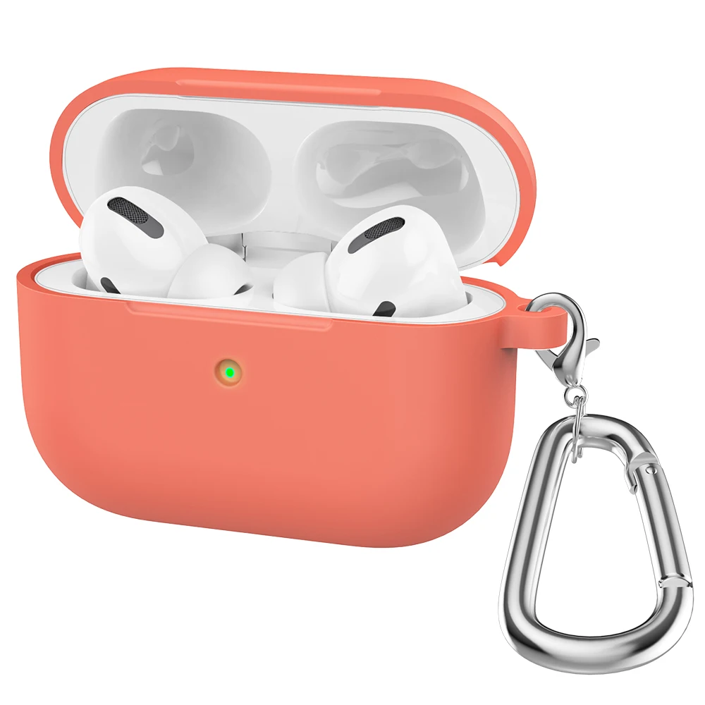 Мини Мягкий силиконовый чехол для Apple Airpods Pro противоударный чехол для Apple гарнитура для AirPods чехол s для Airpods Pro защитный чехол - Цвет: Meihong