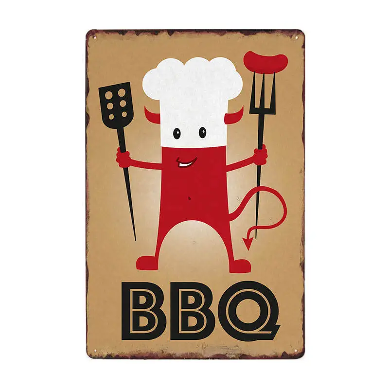 60210 DAD'S BBQ оловянные вывески винтажные металлические бляшки плакат на стену декоративные тарелки бар украшение фермерский дом Декор 20x30 см - Цвет: 60210