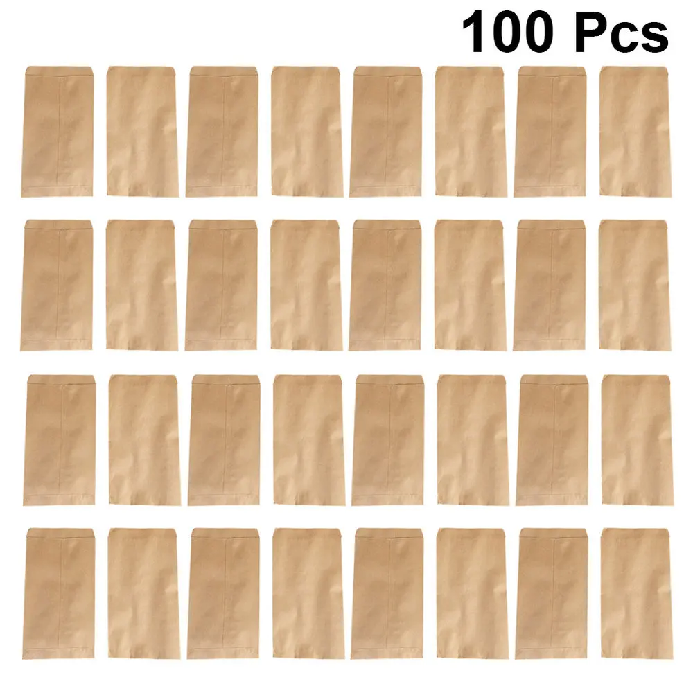 100 шт. бумажные пакеты для хранения|Подарочные сумки и упаковка| |