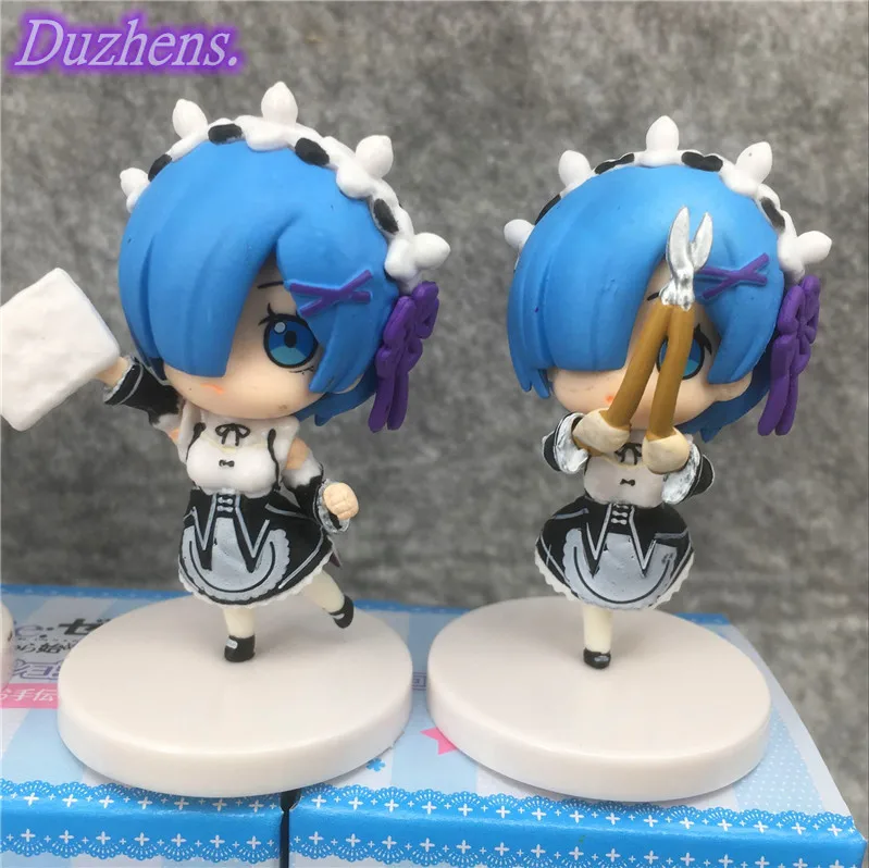 

Japanes Anime Re:Zero kara Hajimeru Isekai Seikatsu RAM maidservant 7pcs PVC Action Figure Anime Figure Model Figure Doll Gift