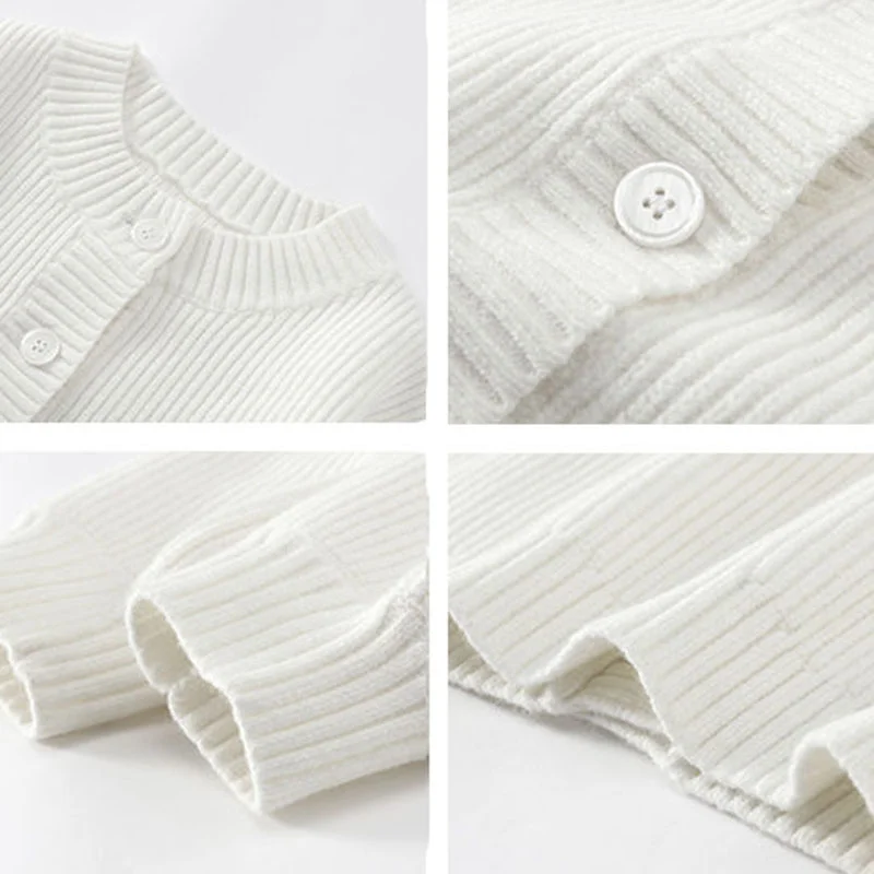 

Femme Sweaters O-Neck Single Breasted New Loose Vintage Elegance Korean Casual Womens Knitwear Cardigans Sweatar