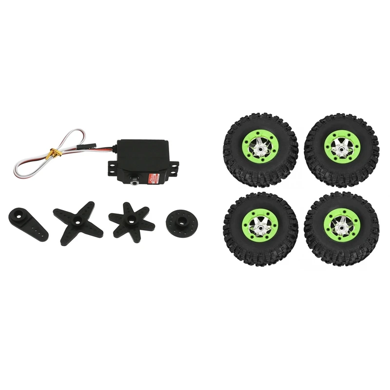 

4Pcs Left And Right Wheel Tyre Kit For Wltoys 12428 1/12 RC Car With 25G Metal Gear Servo For MN86K Model 1/12 RC Car
