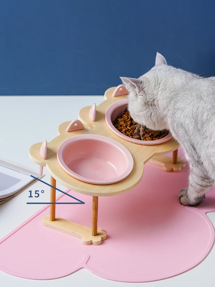 Керамическая миска для собак домашних животных кошек и щенков одинарная двойная