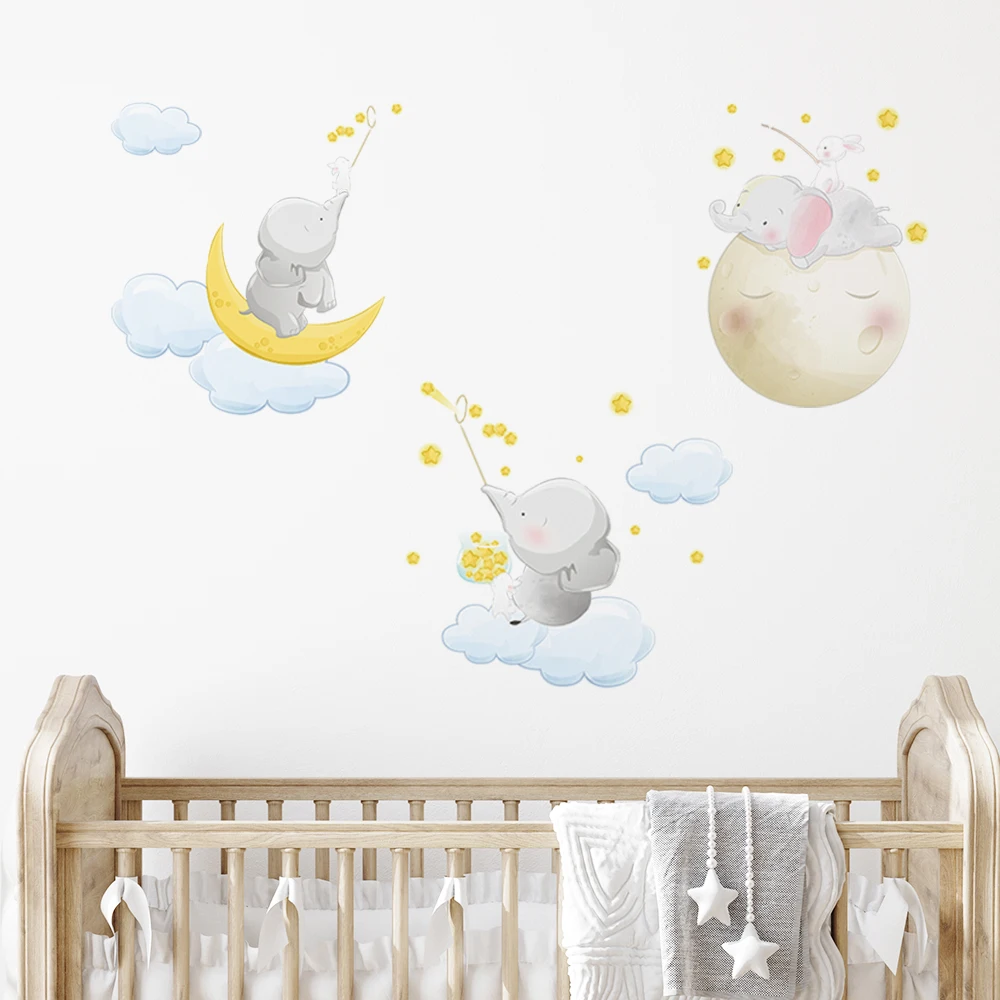 Funlife®Наклейки на стену с изображением падающих звезд декоративные