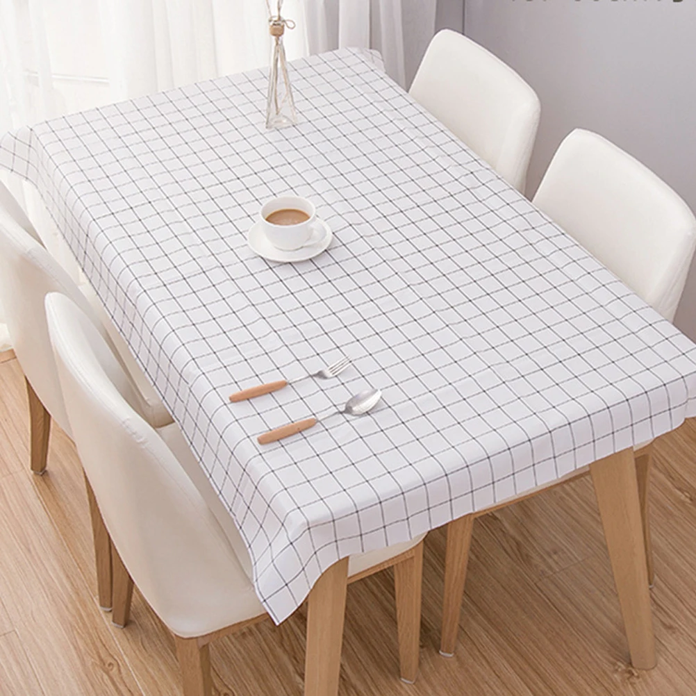 ПВХ скатерть с клетчатым узором маслостойкая Водонепроницаемая для