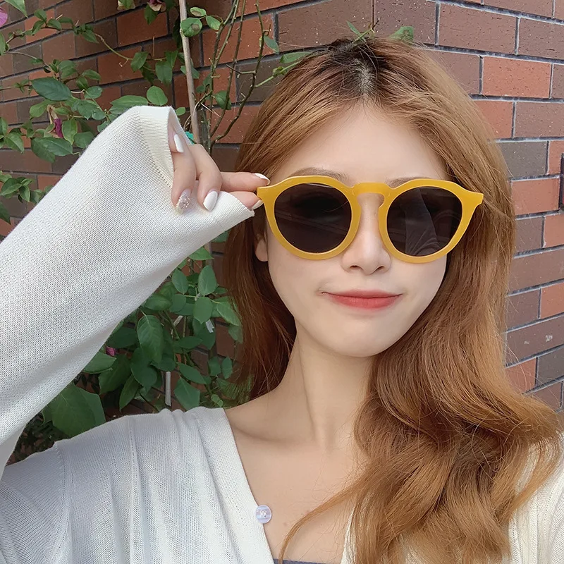 

VWKTUUN Round Sunglasses Women Fashion Jelly Color Female Lady Luxury Shades UV400 Vintage Points Sport Driving Eyewear