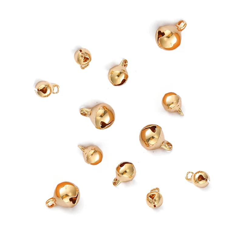 10Pc18K Позолоченные Jingle подвески для колокольчиков подвесные рождественские