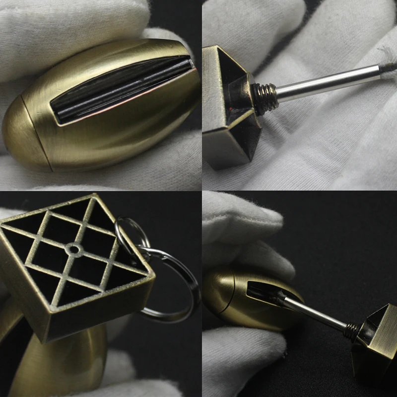 

Waterproof Oil Lighters Outdoor Survival Tool Mini Lighter Flint Fire Starter Keychain Million of times Permanent Match Striker