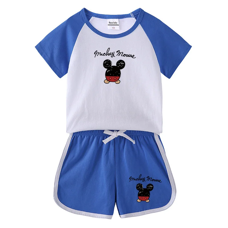 Комплект из 2 предметов с принтом Микки и шортами | Мать ребенок