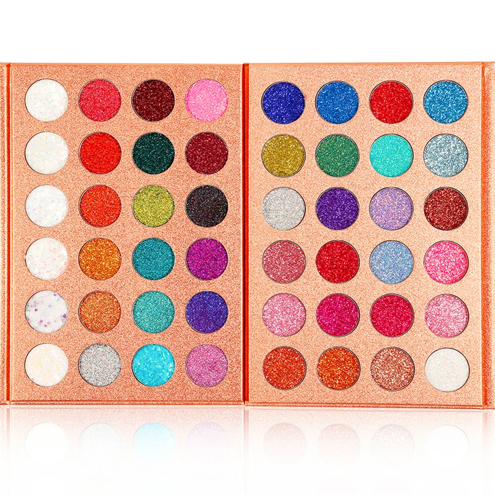 24-color glitter powder sequin eyeshadow palette low MOQ custom private label makeup