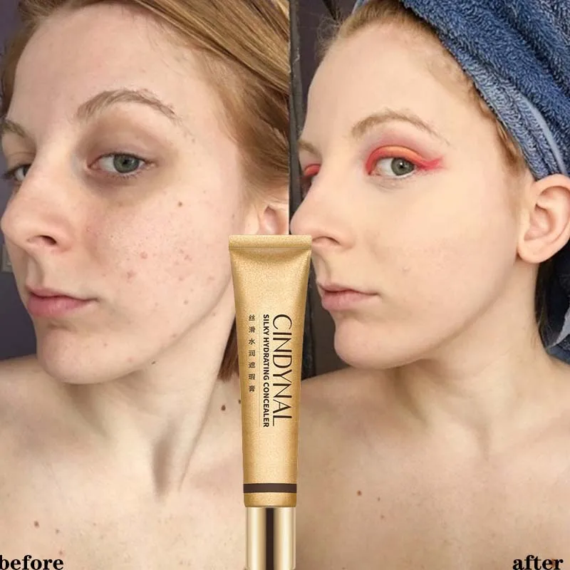

Small golden tube waterproof moisturizing concealer liquid to cover tattoo spots acne isolation liquid foundation before makeup