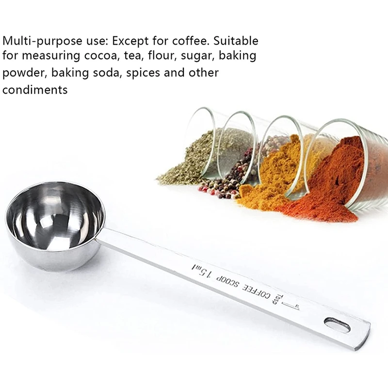 Stainless Steel Coffee Spoon Long Handle Measuring Metal 1 Tablespoon 3 Piece Set | Дом и сад