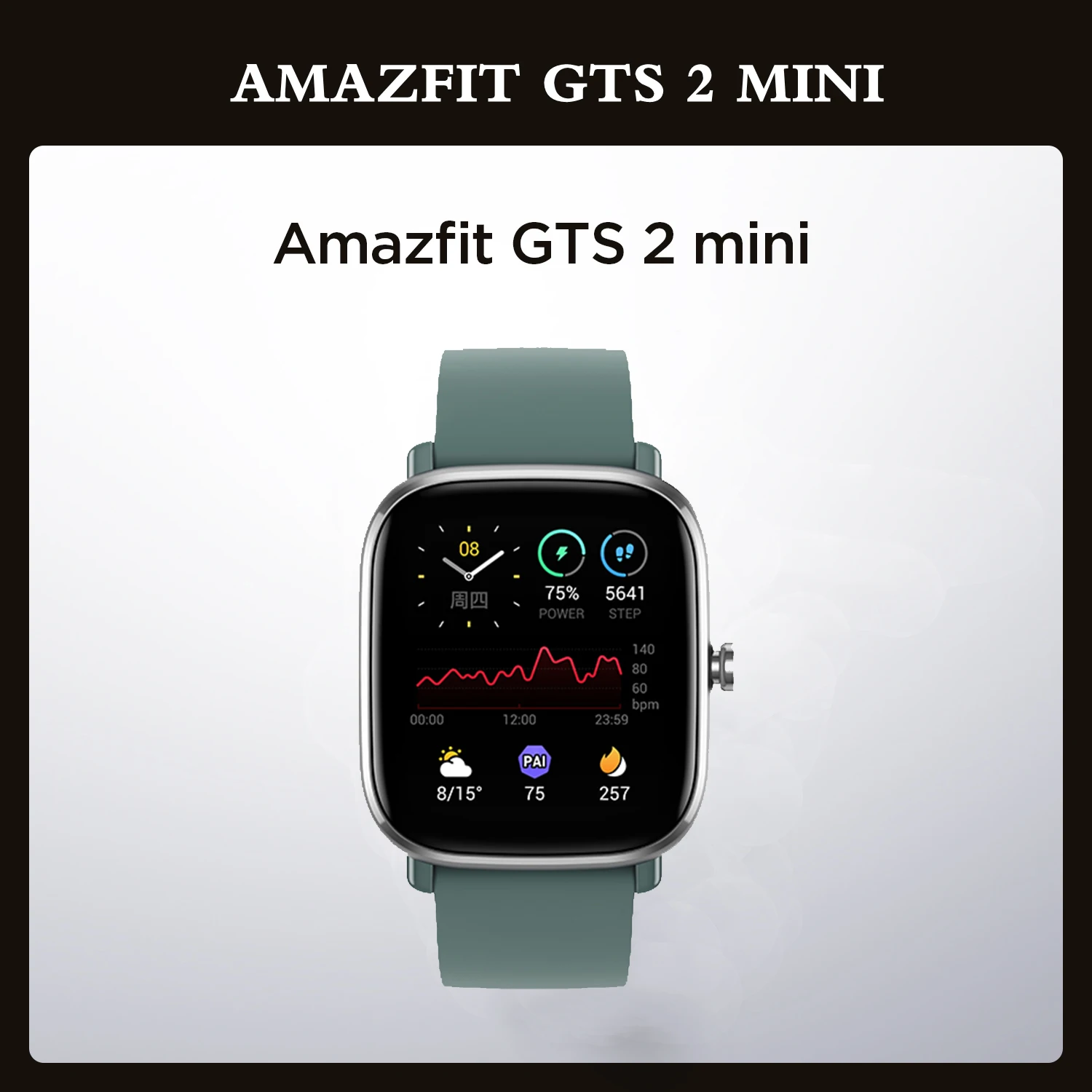 Inteligente para Celulares Android e Ios Amoled de 1.55 Amazfit-mini Smartver Versão Global Gps Tela Polegadas 301 Ppi 70 Modos Esportivos Relógio Gts 2