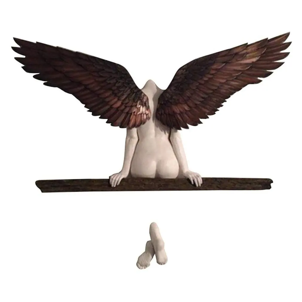 

Angel Art Sculpture Wall Decoration 3D Statue For Living Room Bedroom Decoration Home Decor Garden Statue Artwork Angel Wings