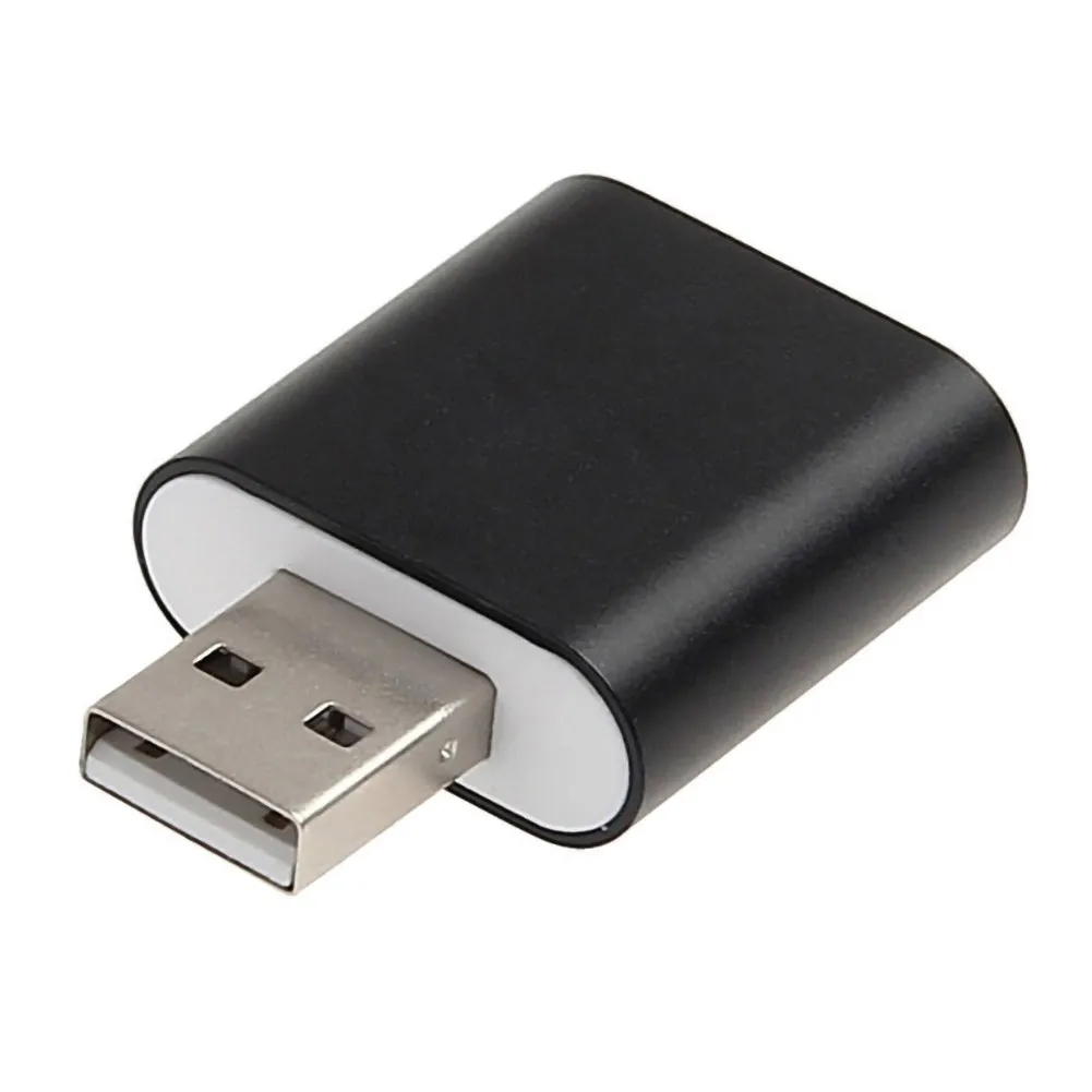 Внешний Звуковой адаптер с 2 портами и выходом 3 5 мм USB не требует драйвера стерео
