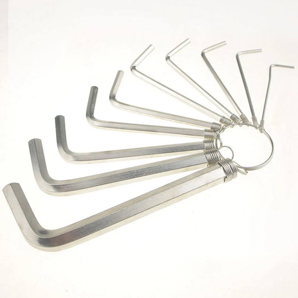 New 8/10 PCS Inner Hexagon SSpanner Metric Combination Hex Key Allen Wrench 1.5mm-10mm Mechanic Tool Set | Инструменты