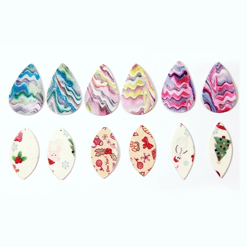 100 шт./лот из искусственной кожи серьги Кошмар перед Рождеством Санта пульсация