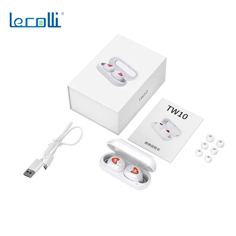 

Stereo Wireless Bluetooth Headset W10 Bluetooth Headset Macaron Bluetooth Headset Binocular Stereo TWS15 Meters Transmission