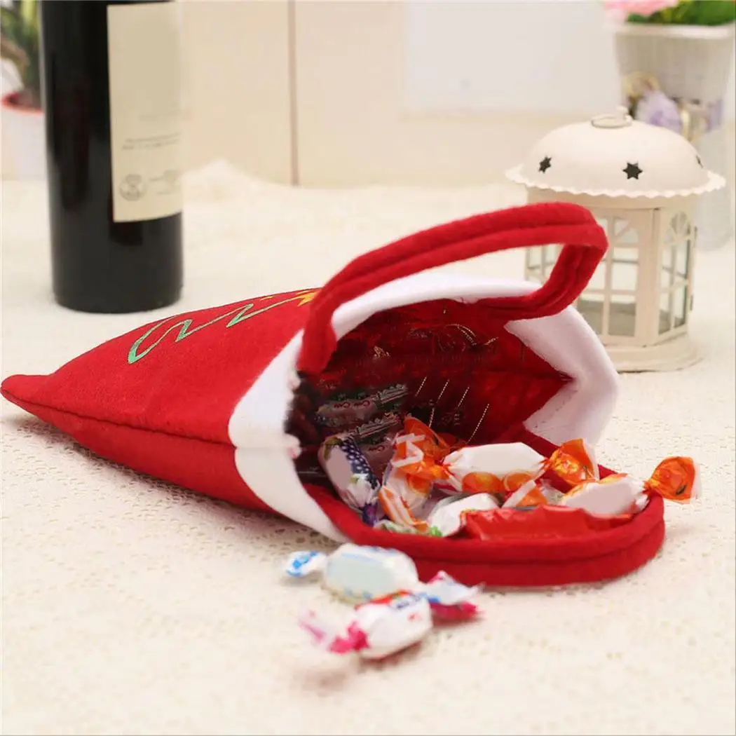 Рождественские подарочные мешочки веселая Рождественская конфетка сумка для