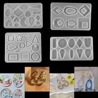 11styles geometric figure silicone mold jewelry earrings epoxy resin mold set diy jewelry handmade making finding tools supplies