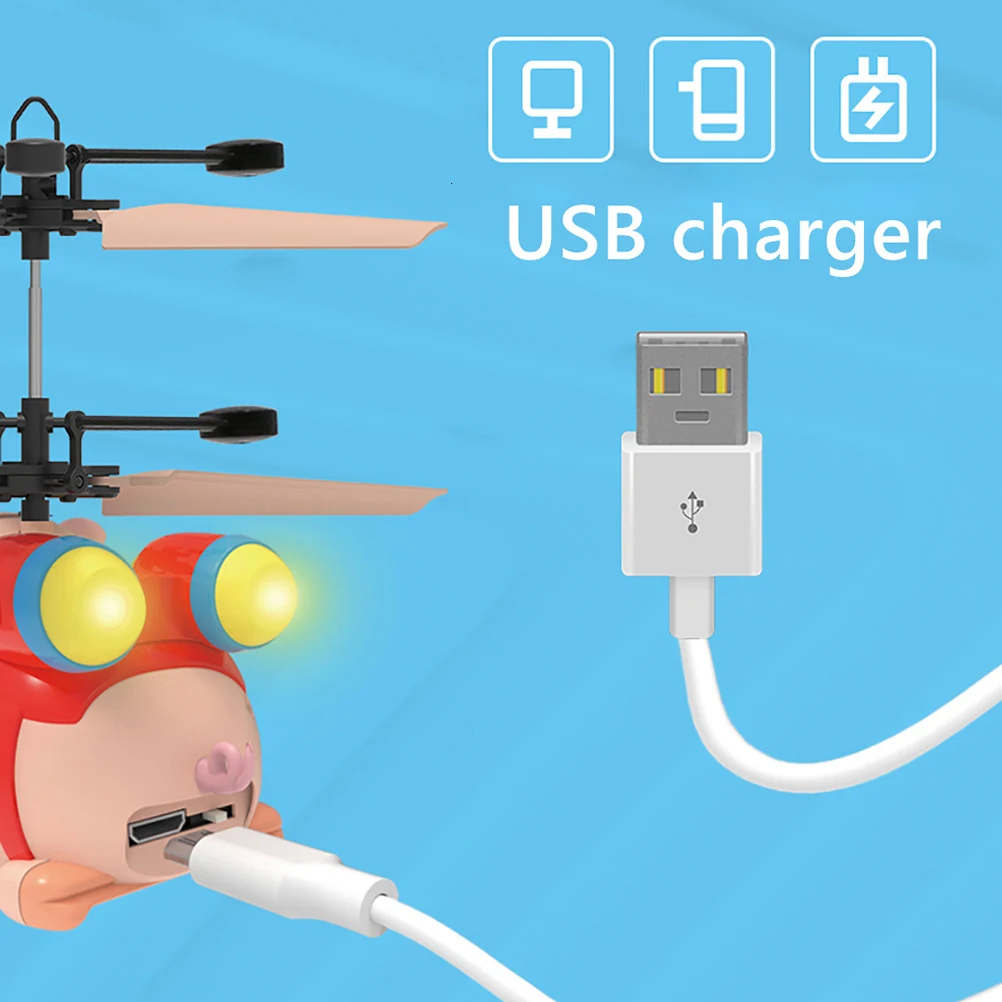 Милый Свинья Летающий пульт дистанционного управления игрушка перезаряжаемый