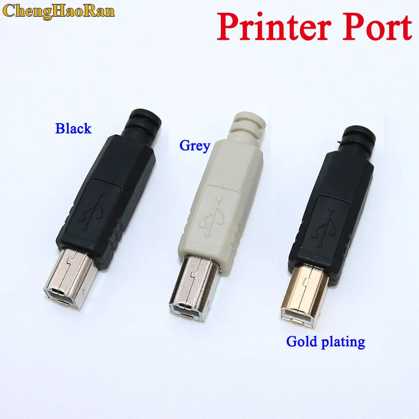 ChengHaoRan позолоченный сделай сам USB 2 0 B Тип 4 штырьковый разъем для принтера сборный