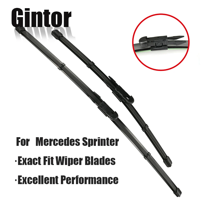 

Gintor Car Wiper Blades For Mercedes Benz Sprinter W906 Model Year From 1995 To 2016 Fit Hook/Pinch Tab Arms Auto Accessories