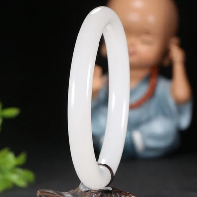 

Hetian jade white 54-64m bracelet, elegant princess jewelry, best gift for mother and girlfriend